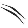Pair Front Headlight Eyebrow Eye Lid Cover Trim Glossy Black Replacement for Ford Fiesta MK6.5