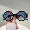 Oversized Round Sunglasses Women Cute Stylish Gradient Outdoor Casual Shades Ins Trendy Luxury Brand Design Sun Glasses