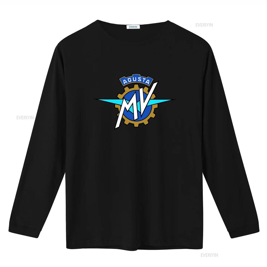 Mv Agusta Motorcycle Logo T Shirt Print vintage Washed homme Casual Stylish designer clothes Versatile Top For Everyday Wear