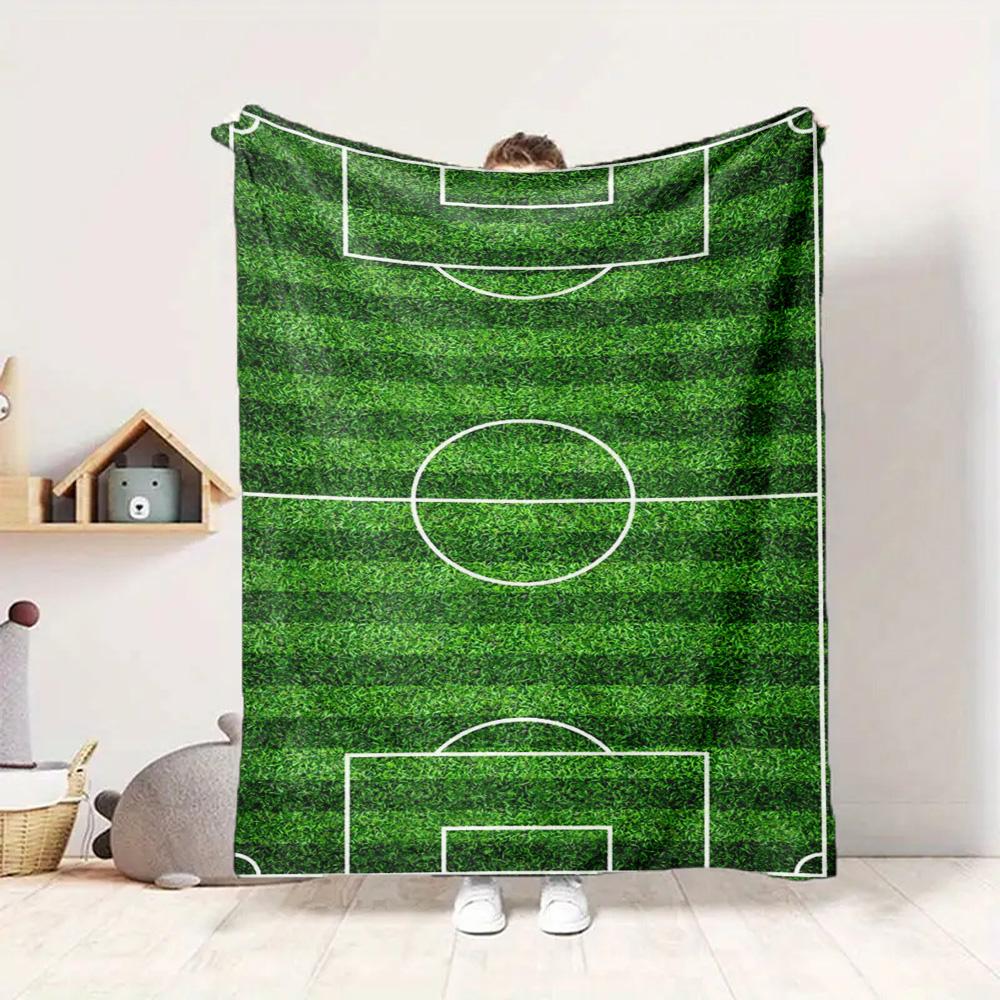 Soccer Field Flannel Blanket Throw Blanket Soft Warm Sofa Bed Camping Car home Decor Unique Christmas Gift C930535