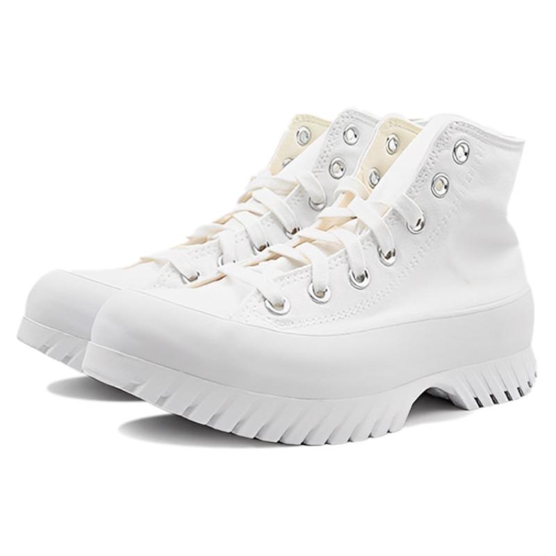 Converse Chuck Taylor All Star Шнуровка Круглый Носок Высокие Эспадрильи Женские Белые