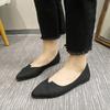 Fashion 2024 Fashion Slip On Loafers Breathable Stretch Ballet Shallow Flats Women Soft Bottom Pointed Toe Boat Shoes Plus Size 43
