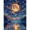 5d DIY Diamond Painting Cross Stitch Starry Sky And Moon Scenery Diamond Embroidery Mosaic Round Drill Home Decor Crafts