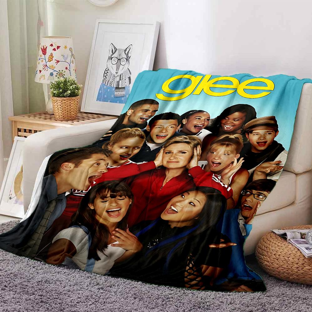 Glee Cast Poses Blanket Soft Throw Blanket For Home Bedroom Bed Sofa Travel Office Solid Christmas Blanket