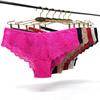 3PCS Fashion Sexy Full Lace Panties Transparent Women Briefs Female Hollow Out Low Cut Panty Breathable Bow Wholesale Underwear