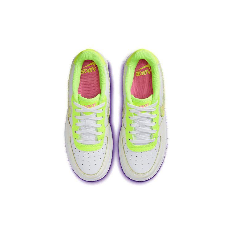 Nike Детские кроссовки Air Force 1 LV8 GS Acid Wash White Volt Pink-Glow DV1680-100
