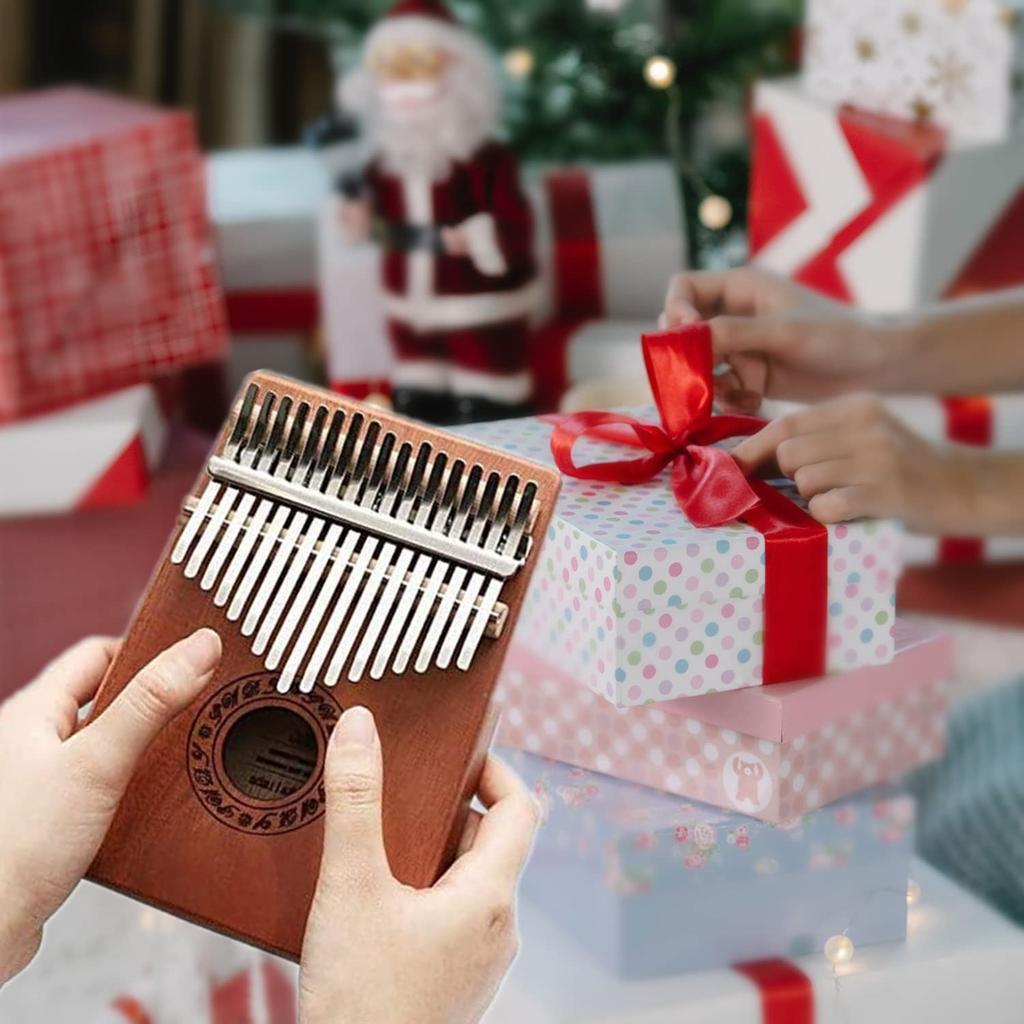 Набор для начинающих калимба 17 клавиш калимба молоточковая настройка с японскими нотами пианино для большого пальца идеально подходит для начинающих и профессионалов ударный инструмент