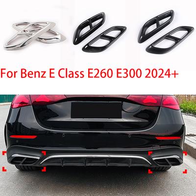 Для Mercedes Benz E-Class W214 2024+ E260 300 ABS Накладка на задний глушитель автомобиля Рамка выхлопной трубы