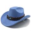 Suede Cowboy Hat Tibetan Accessories Men'S Jazz Top Hat Cowboy Hat