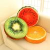 Soft Round Pillow Plush Cushion Orange Kiwi Watermelon Fruit Toys Seat Pad