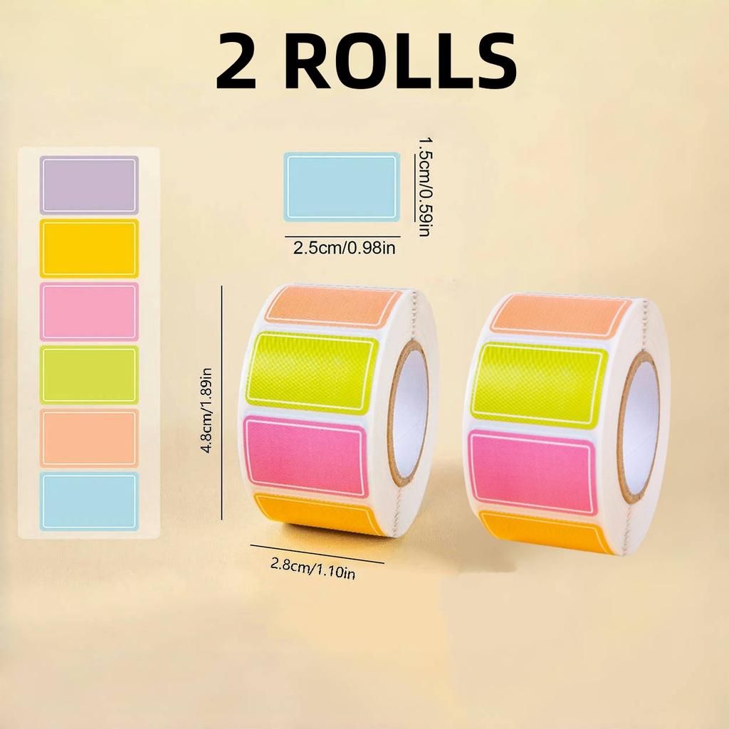 Waterproof Colored Labels Stickers Color-Coding Removable Labels Solid Colors Tags for Inventory Address File Classification
