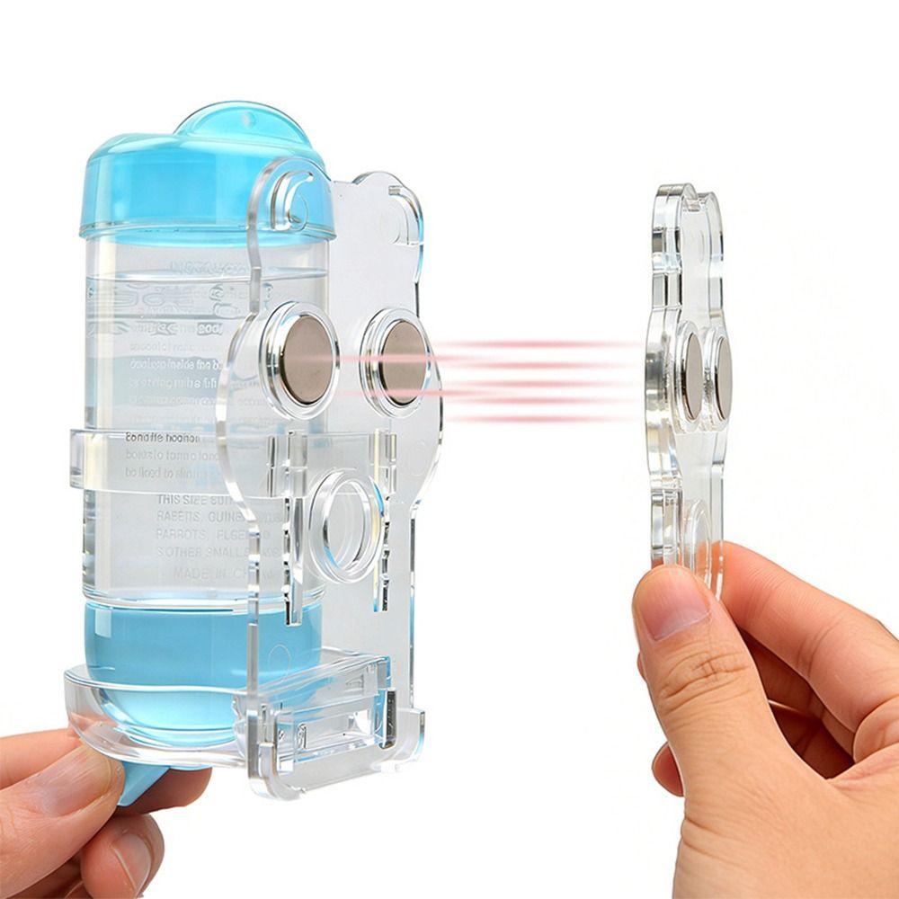 Adjustable Hamster Water Bottle Holder Transparent Drinking Bottle Holder Guinea Pig