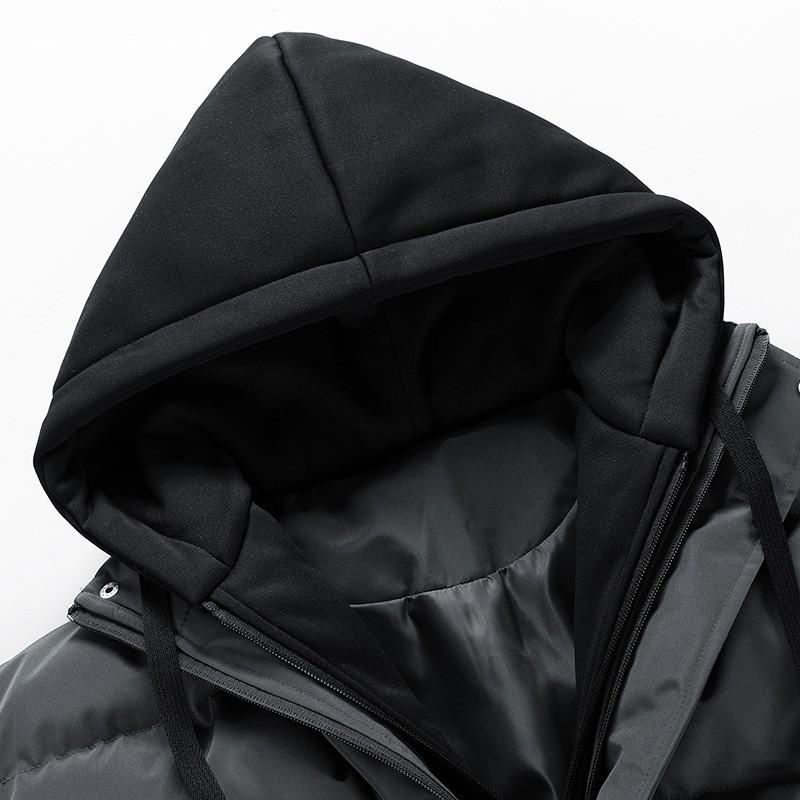 Unisex Winter Puffer Jacket Hooded Thick Cotton-Padded Coat Casual Loose Fit Teens Adults