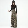 Retro Camouflage Sports Pants for Women In Spring and Autumn Loose Straight Casual Sports Work Pants Lazy Style Pants