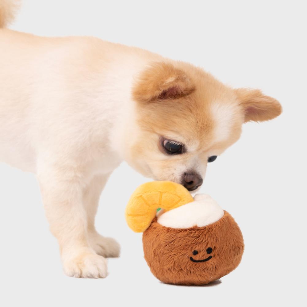 Lovely Squeaky Coconuts Ball Plush Toy for Dog Wear-Resistant Pet Interactive Toy Pet Training Toys