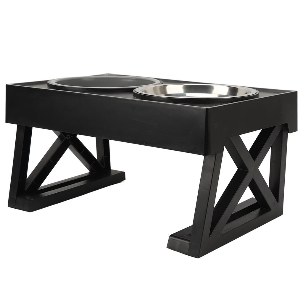 Elevated Dog Bowls with Stainless Steel Dish Height Adjustable Prevent Slip Raised Dog Slow Feeder