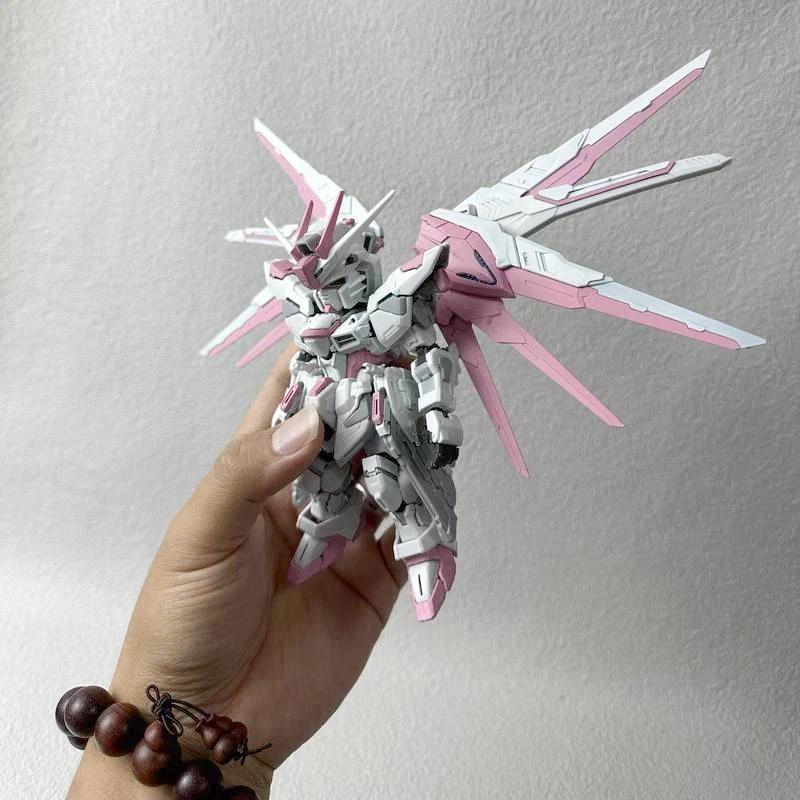 Отремонтированный Ver MGSD Истребитель Strike Freedom Сакура Розовый Матовый Финиш Сборная Модель Kit Gunpla Фигурка Действия Коллекционная Игрушка Подарки для Мальчиков
