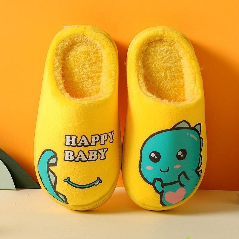 3-10 Years Old Warm Children's Cotton Slippers Cartoon Indoor Parent-child Anti Slip Floor for Boys and Girls Cotton Shoes