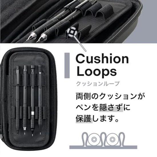 Lihit Lab XCOA Hard Shell Pen Case Jet Black A3802-24