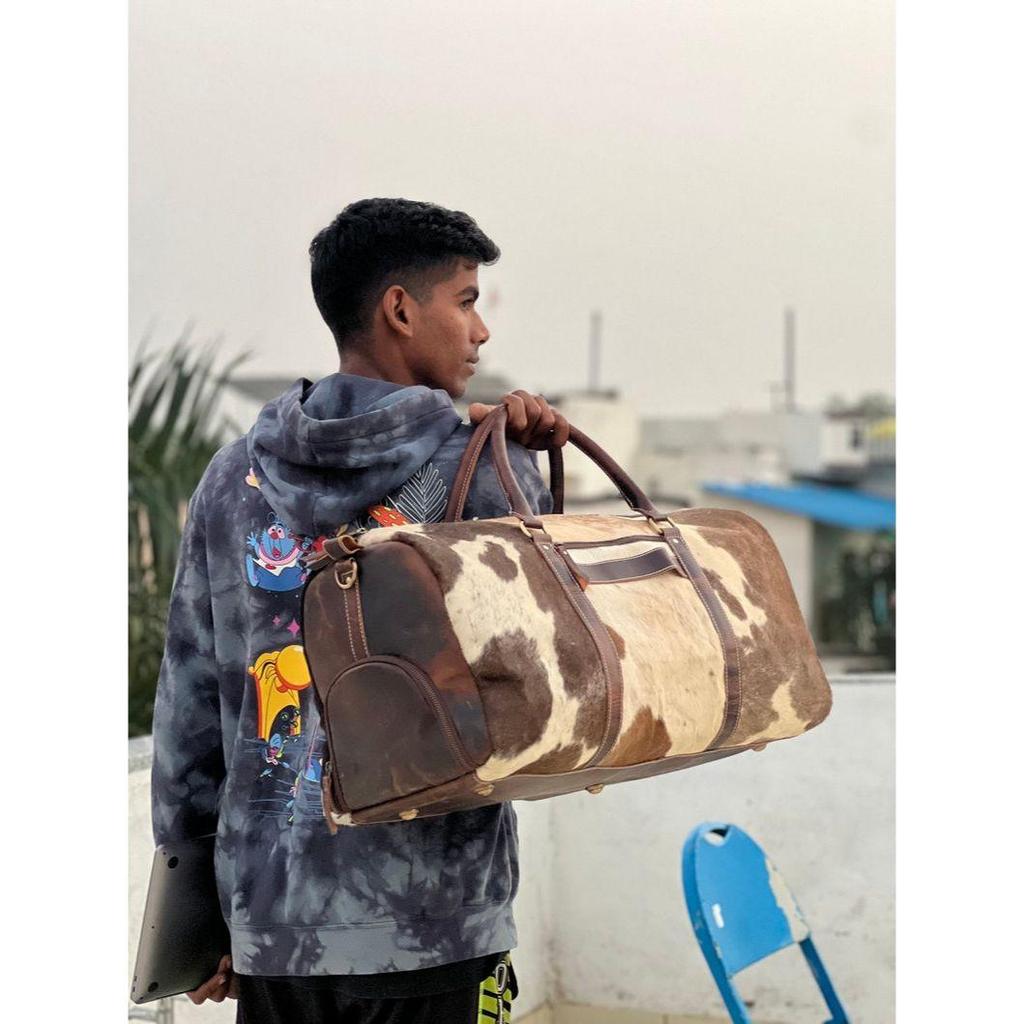 Duffel Bag, Holdalls Travel Bag, Hand Carry Leather Bag for Women/ Men, Boys & Girls Trip Bag, Gym Luggage Bag, Shoulder Duffle Bag