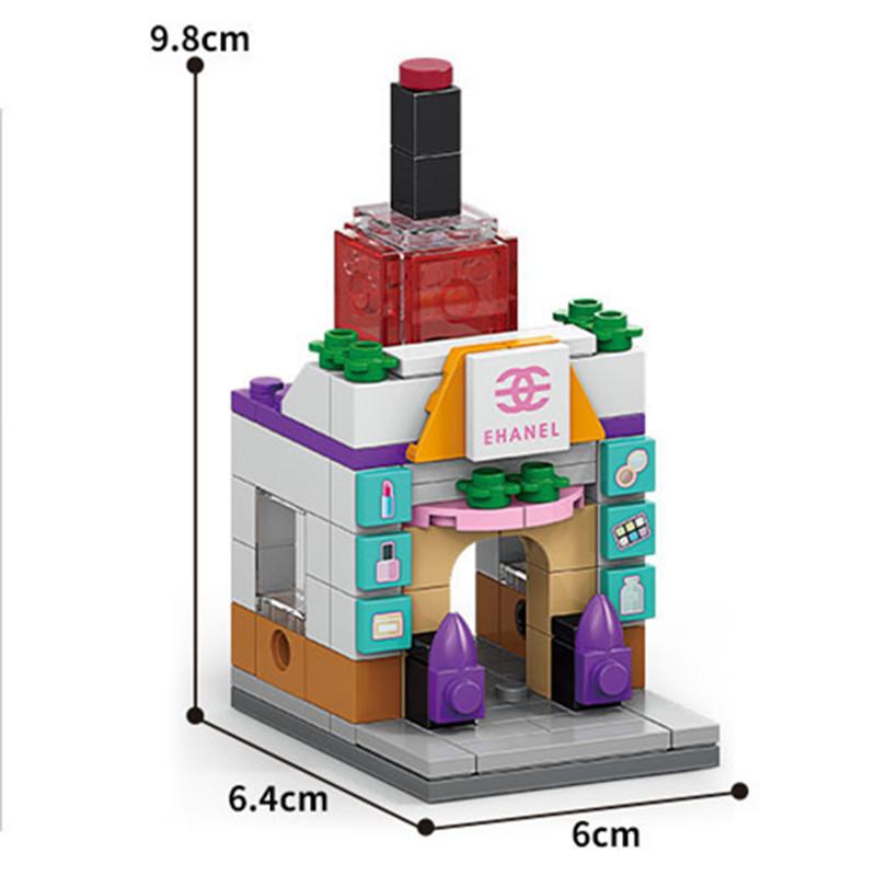 16 стиль Мини Street View Кофейня Пианино Игровой зал Фруктовый книжный магазин Строительные блоки Кирпичи Фильм Модель Игрушка Мальчики Девочки Подарки