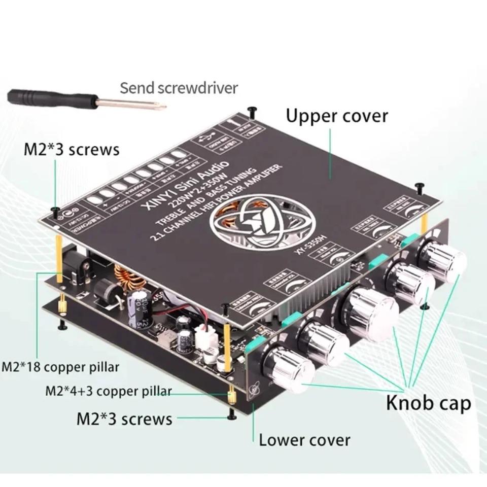 S350H TPA3251D2 Bluetooth 5.0 Усилитель 2.1 Канал Мощный Аудио Стерео Сабвуфер 220Втx2+350Вт ВЧ НЧ УС