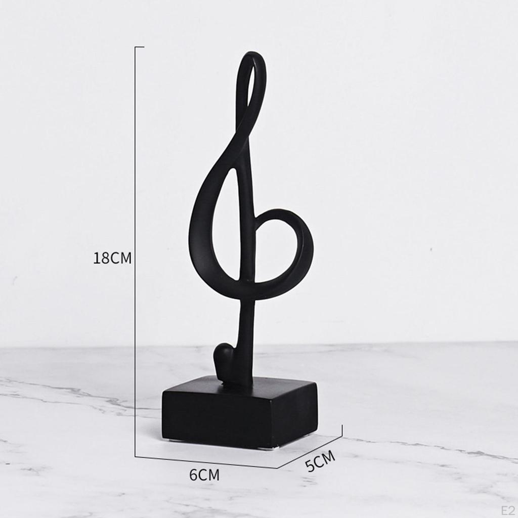 Creative Music Note Figurine Resin Statue Sculpture Artwork for and home Decoration