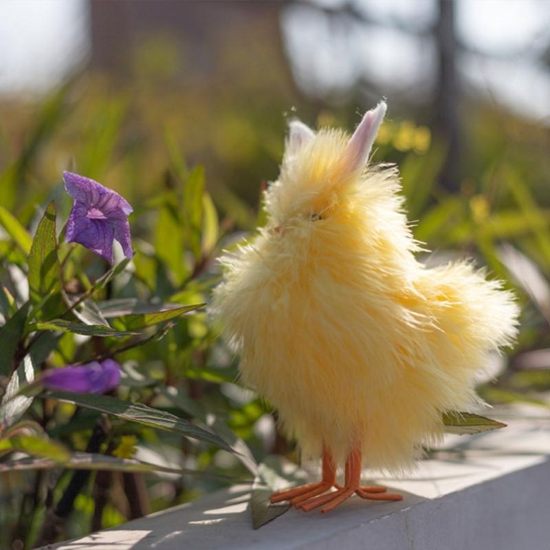 Пасхальные украшения в виде цыплят Искусственное украшение в виде цыпленка Ручная работа Маленькая желтая игрушка-цыпленок для праздника Супермаркет