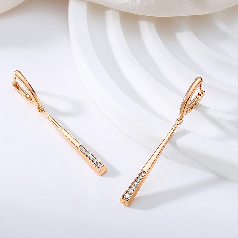 Модные длинные висячие серьги Kinel для женщин, ювелирные украшения с блестящим цирконом