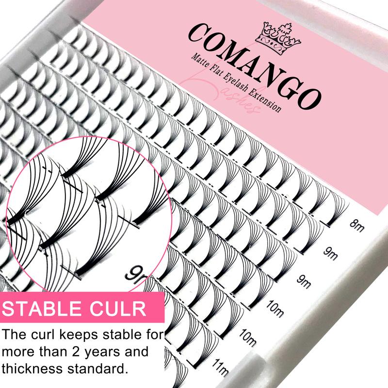 CoMango Eyelash Extension Premade Lash 320fans 3D/4D/5D/6D/8D/10D Short Stem Russian Volume Fan Lashes Extension