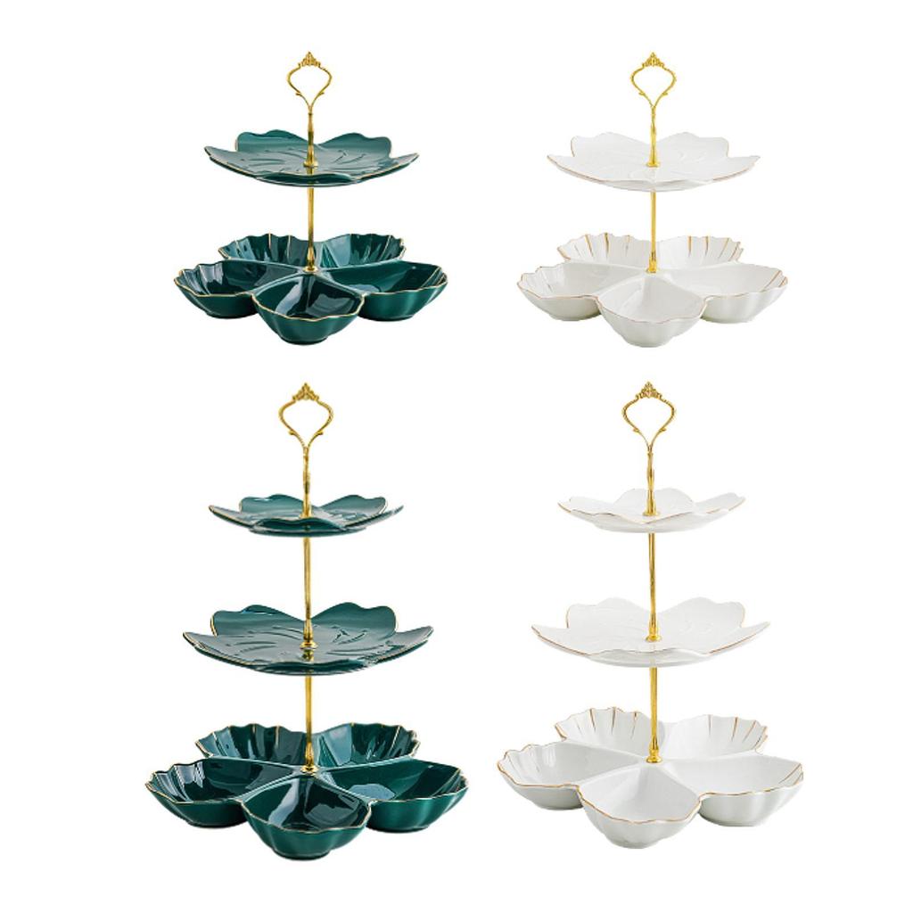 Tiered Ceramic Cake Stand Tiered Serving Tray for Birthday Wedding Donuts
