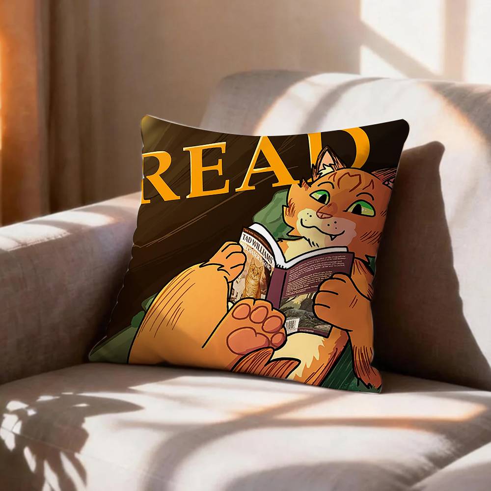 Wild Forest Fantasy Novel WWarrior Cats Pillow Case Pattern Printed Pillowcase For Living Room Sofa Cushion Cover