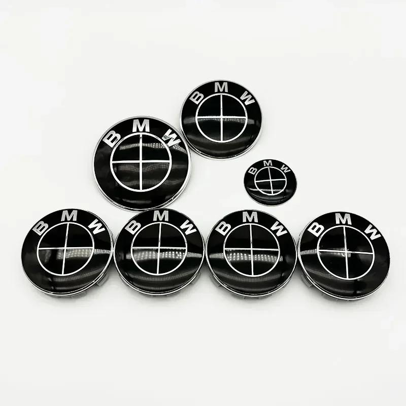 7 шт. Комплект Эмблема BMW 56 мм 68 мм Колпаки на центр колеса автомобиля 82 мм Значок на капот автомобиля 74 мм Логотип на крышку багажника 45 мм Наклейка на руль