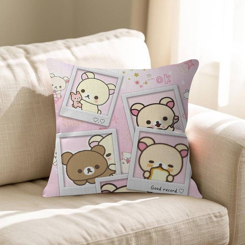 Cartoon Bear Claw Cute Rilakkuma Personalized Picture Text Home Decorative Pillows Household Gifts 45x45cm