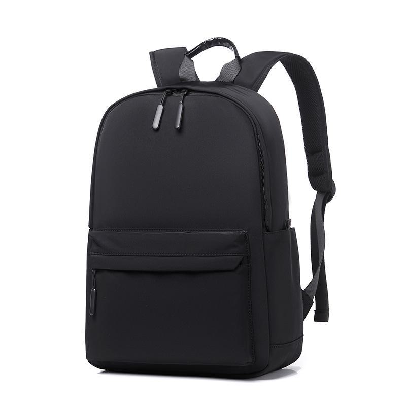 Unisex Korean Large Capacity 14" Backpack with Optional Logo - Ideal for Junior High Students, Simple and Stylish Design