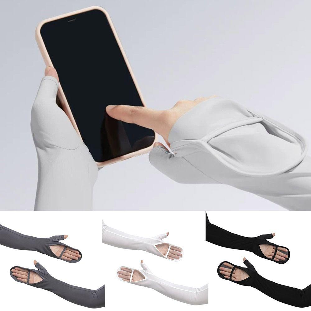 Breathable Ice Silk Arm Sleeves Sun Protection Arm Cover Men Women Basketball Running