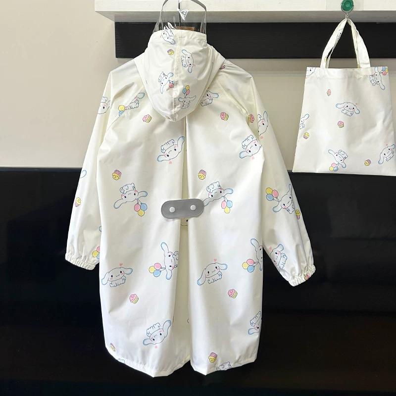 Japanese Fashion Lightweight Quick-Drying Breathable Kids Raincoat Rainproof Kindergarten Waterproof Poncho Primary School Student Schoolbag