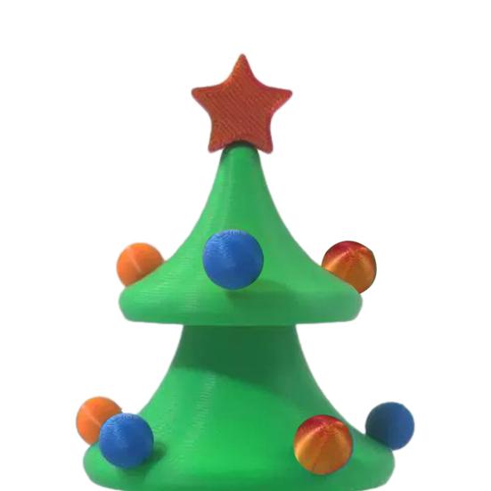 Танцующая статуэтка рождественской елки, 3D-печатное настольное украшение, вращающаяся центральная часть рождественской елки