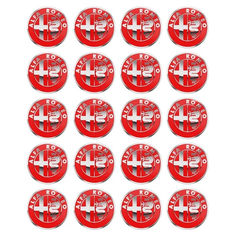 Car Stickers For Alfa Romeo 11mm 14mm Car Remote Key Sticker Aluminum Badge For Alfa Romeo J159 Sportwagon Giulietta Mito 147 156