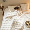 Плед из искусственного кроличьего меха, Супертяжелые теплые уютные одеяла для дивана, кровати, дивана, Пузырчатый плюшевый пушистый элегантный мягкий двусторонний норковый плед
