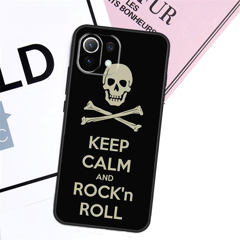 Чехол Rock Roll Skull для Xiaomi 17 Pro Max 14 15 Ultra 13T 15T 14T Pro POCO X7 Pro X5 X6 F5 F6 F7 F8