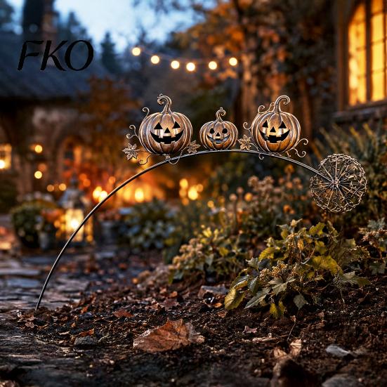 Dandelion Ghost Lawn Ornaments Halloween Garden Stake, Rustic Yard Art Decor with Accent, Metal Sculpture for Patio Flower Bed And Backyard
