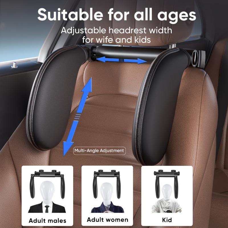 Подушка подголовника автомобиля, Регулируемая подушка для поддержки головы и шеи, Дорожные подушки для сна в автомобиле, Подходит только для подголовника автомобильного сиденья