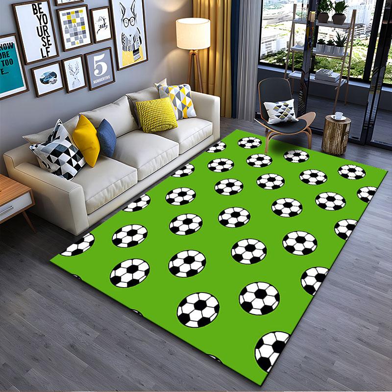 Soccer Ball Pattern Carpet suitable as a non-slip mat for the living room or bedroom sofa