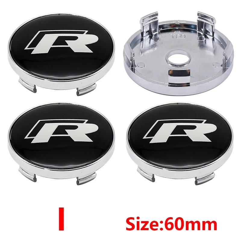 New 2026 4pcs 56mm Car Wheel Badge Center Sticker 60mm Wheel Hubcap Cover Accessorie For VW golf Passat R Rline GTI Polo CADDY Beetle zs0