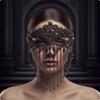 Ornate Geometric Masquerade Mask with Rhinestones Sparkling Rhinestone Fringe