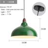Американский лофт ретро светодиодная люстра индустриальный стиль ресторан светодиодный декоративный светильник ресторан подвесной светильник зеленый абажур