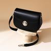 Leather Shoulder Bag Lock Design Commuter Women's Bag Cowhide Handbag Small Bag 2025 Spring and Summer New Armpit Bag