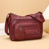 Многослойная сумка из мягкой кожи, сумка для матери среднего возраста, женская сумка через плечо, сумка через плечо, сумка для мобильного телефона