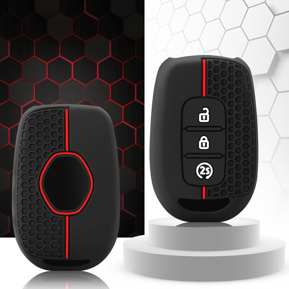 3 Buttons Silicone Remote Key Fob Case Cover For Renault Duster Sandero Logan Clio Captur Laguna Scen 2015 2016 2017